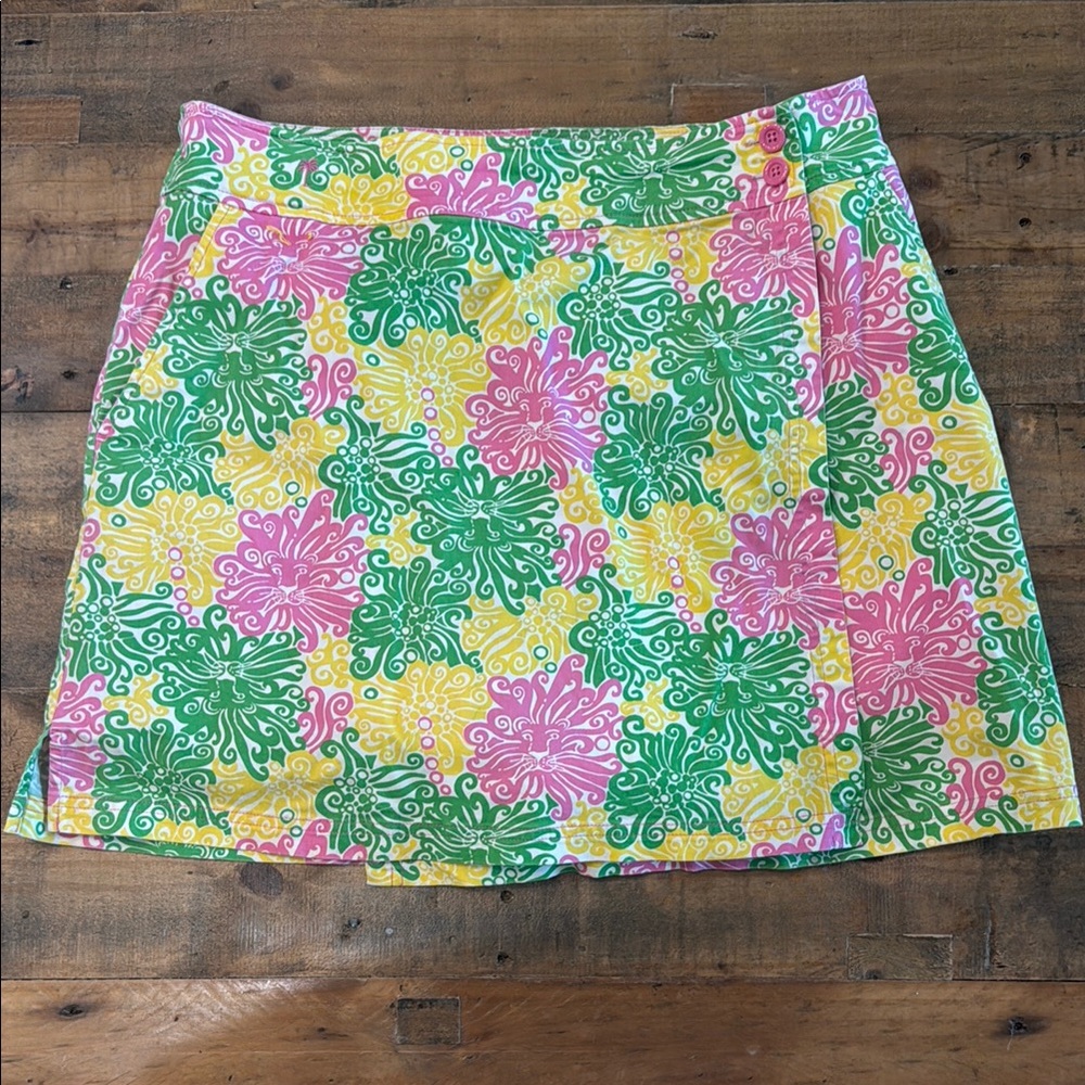 Lilly Pulitzer Pink and Yellow Skirt Resort Wear Skort